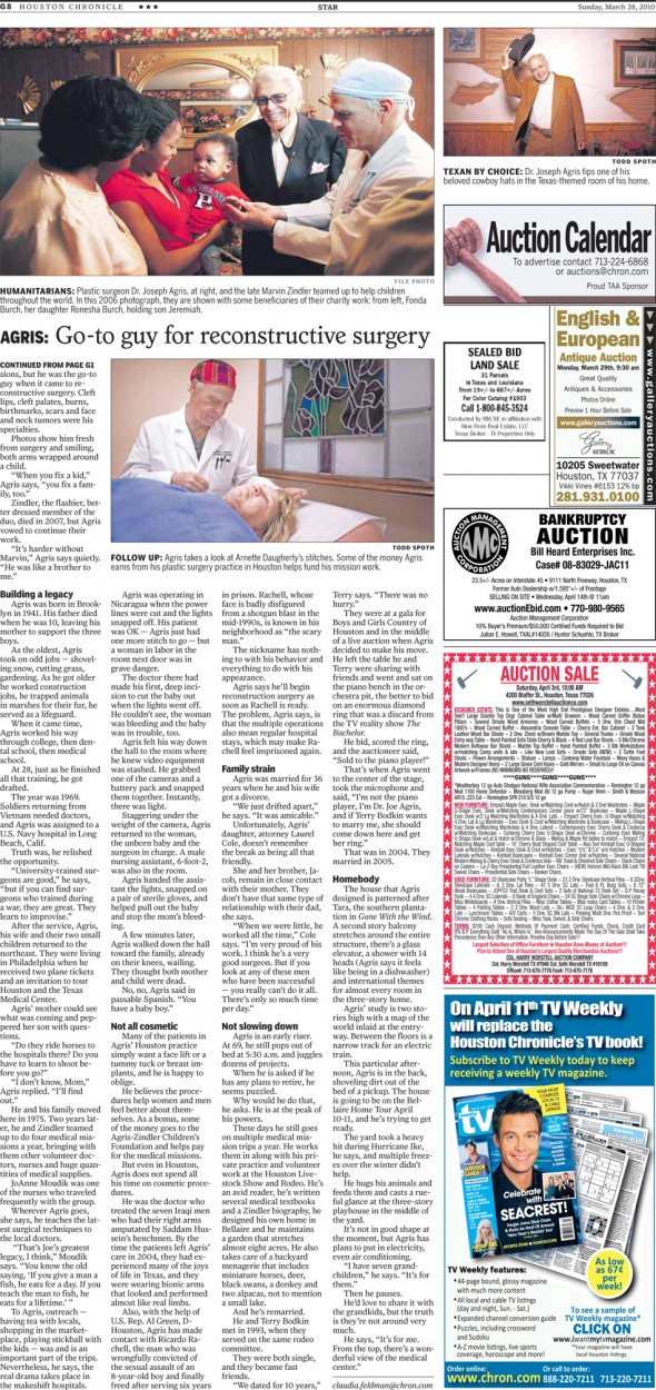 Houston Chronicle Todd Spoth photo of Dr. Joseph Agris 2