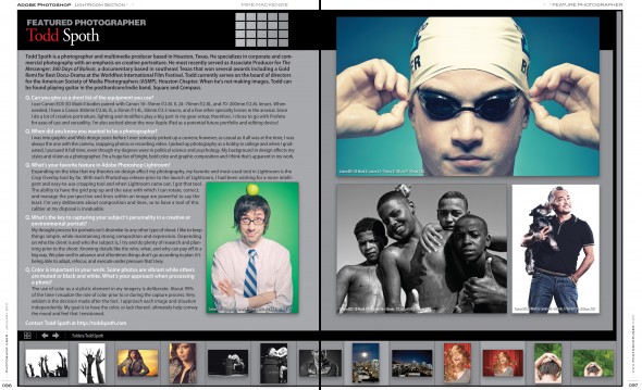 Todd Spoth Photoshop User Magazine feature spread